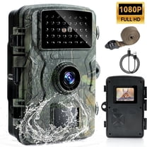16MP 1080P Trail Camera - 0.8S Quick Trigger, 940nm Night Vision (38 IR LEDs), IP66 Waterproof, 6-Month Standby, Camouflage for Hunting/Wildlife/Home Security