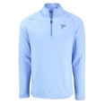 thumbnail image 2 of Men's Cutter & Buck Powder Blue Atlanta Falcons Peshastin Eco Fleece Recycled Raglan Half-Zip Top, 2 of 3