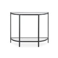 thumbnail image 2 of Sofa Console Table- 36 Inch Glass Top- 1 Open Shelf- Black Iron, 2 of 8