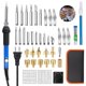 thumbnail image 1 of Kit Soldador Eléctrico 60W Con Temperatura Ajustable 33 Bits De Soldadura Juego De Herramientas De Pirograbado Para Carpintería Grabado Tallado Quemado 46Pcs seitruly TO005310-03, 1 of 7