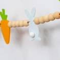 thumbnail image 6 of TETOU Easter Garland, 4.5ft Bunnies Carrots Eggs Wooden Breads Banner, Easter Hanging Decorations for Fireplace Wall Display - Carrots and Bunnies, 6 of 10