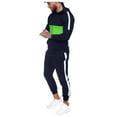 thumbnail image 4 of YanHoo Men's Tracksuits 2 Piece Outfit Colo Block Long Sleeve Full Zipper Sweater Hoodie Suit Set Sports Casual Jogging Suits, 4 of 9