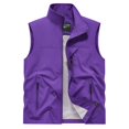 thumbnail image 2 of Awwp Men's Lightweight Vest Sleeveless Outdoor Work Jacket for Travel Hiking Running Multi-Pocket Utility Vest Dark Purple Size: L, 2 of 10