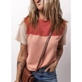 thumbnail image 3 of Eytino Womens Top Striped Color Block Crew Neck T Shirts Loose Fit Short Sleeve Summer Tee Shirts, 3 of 6