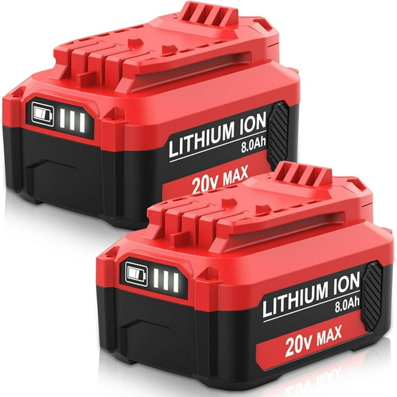2PACK CMCB206 8000mAh Lithium ion Replacement Battery Compatible with Craftsman 20V CMCB202 CMCB204 CMCB201 CMCB209 CMCB205 CMCS500 V20 Series Cordless Power Tool