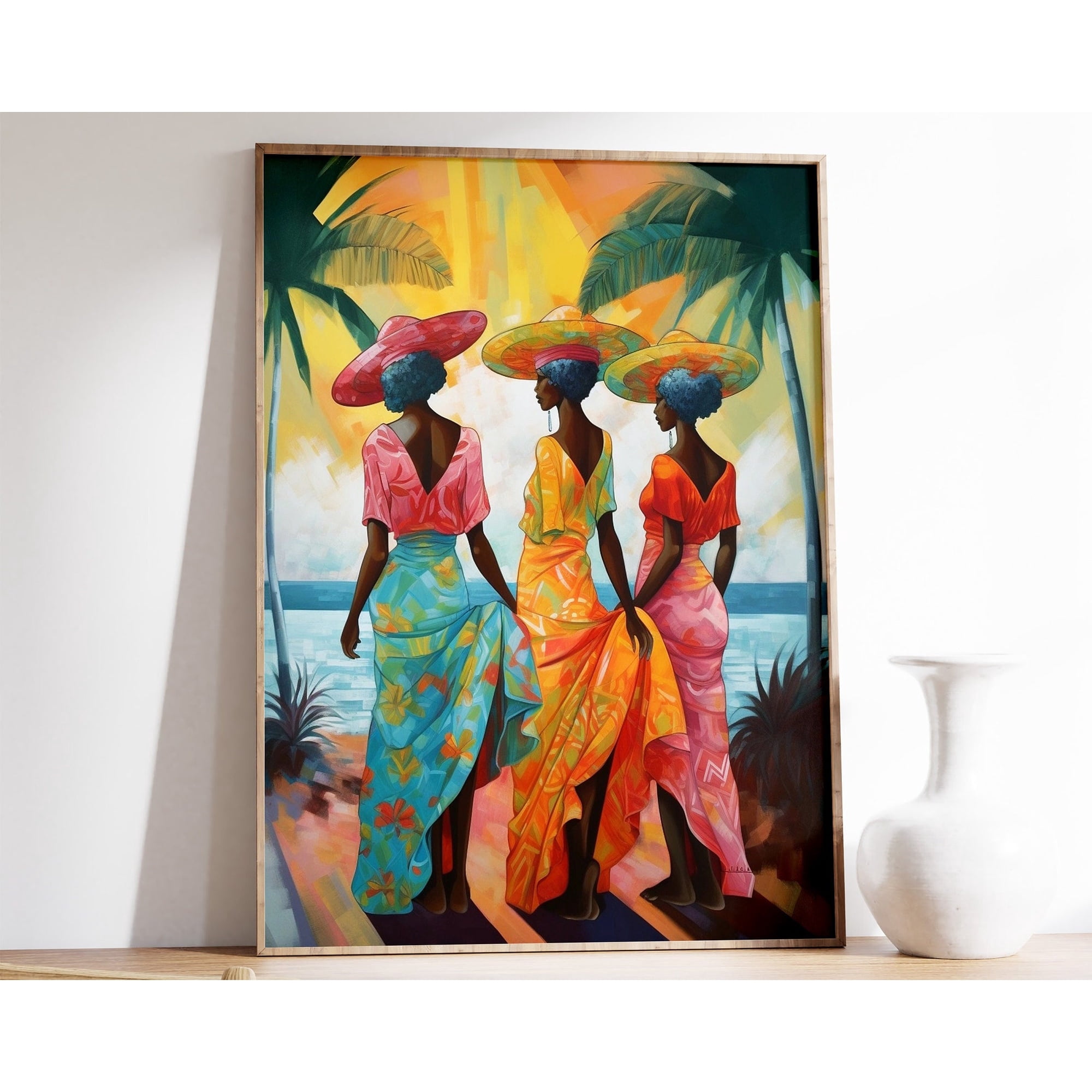 Caribbean Poster Caribbean Wall Art Tropical Decor Scenery Poster Tropical Art Print Flora