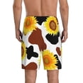 thumbnail image 3 of Easygdp Sunflower Cow Men's Short Pajama Pants, Sleep Shorts, Household Pants, Casual Pants with Pockets - XX-Large, 3 of 9
