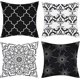 thumbnail image 1 of Fundas de almohada decorativas modernas, funda de cojín para habitación, dormitorio, sofá, silla, coche, gris y blanco, 18.0 x 18.0 in, 1 of 8