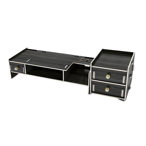Muellery DIY Monitor Riser Monitor Stand Computer Organizer 19x8x5in(48x20x12.5cm) Black TP1A64683