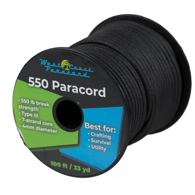 West Coast Paracord Zesty 550lb Survival Paracord Random Combo Crafting Kit  10 Colors of 500lb Cord and 10 Buckles - Type III Paracord - Make 10
