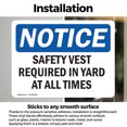 thumbnail image 3 of (2 Pack) Safety Vest Required In Yard At All Times OSHA Notice Sign, 3 of 7