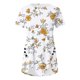 thumbnail image 3 of Blusas de Manga Corta para las Mujeres Botón Impreso Cuello Redondo Top Casual, Blusas para las Mujeres Casual, 3 of 5