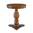 thumbnail image 3 of Pemberly Row 24.5" Round Transitional Wood Pedestal Side Table in Hazelnut Brown, 3 of 11