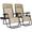 Beige, variant on 26" Zero Gravity Recliners Outdoor Adjustable Folding Reclining Lounge Chairs w/Pillows, Cup Holder Trays and Carry Strap for Patio Backyard Beach Set of 2