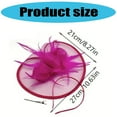 thumbnail image 4 of RUISINERY Elegant Feathered Tulle Cocktails Hat Fascinator For Women Elegant Party Headpiece With Netting Detail for Bride, 4 of 7