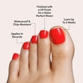 thumbnail image 3 of Set de 32 unidades Glamnetic Fiery Red Solid Opaco Press-On Toenails, 3 of 6
