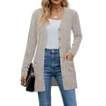 thumbnail image 5 of Fantaslook Fall Cardigan for Women Long Sleeve Open Front Cardigan Casual Button Down Coat with Pockets, 5 of 9