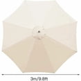 thumbnail image 2 of Funda de repuesto para sombrilla, 8 varillas, 3 m, impermeable, anti-UV, tela de repuesto, beige, 2 of 5