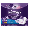 thumbnail image 3 of Always Anti-Bunch Xtra Protection Daily Liners, Regular Length, Unscented, 3 of 12