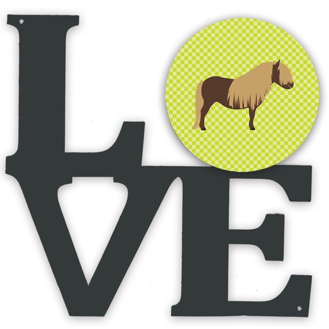 "Treasures Shetland Pony Green Metal Love wall-decor, Multicolor" Caroline's Treasures BB7740WALV