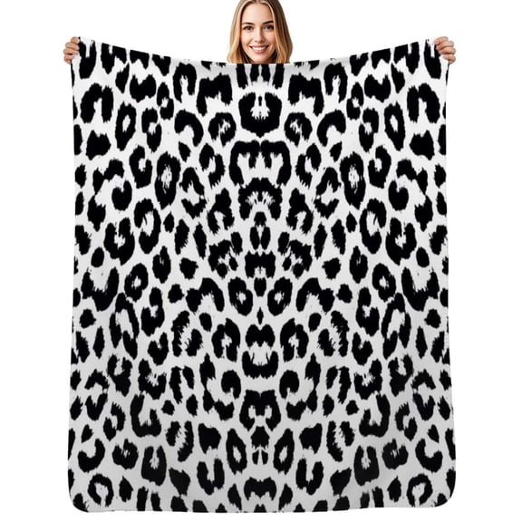 leopard print Flannel Blanket Warm Soft Bedding Throws Winter Camping Chair Sofa Bed