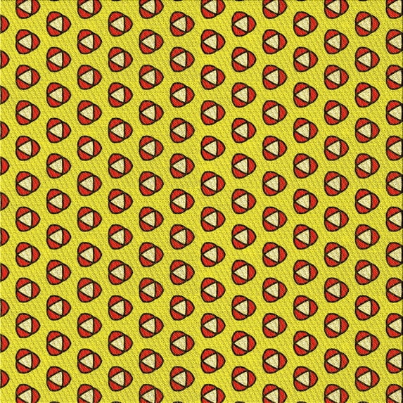 Ahgly Company Indoor Square Patterned Canary Yellow Area Rugs, 4' Square