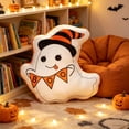 thumbnail image 6 of OCCOA Shaped Soft Throw Pillow with Ghost Pumpkin Skull Prints, Fluffy Cushion for Sofa Bed Couch, Indoor Autumn Interior Ornament, Multicolor, 6 of 6