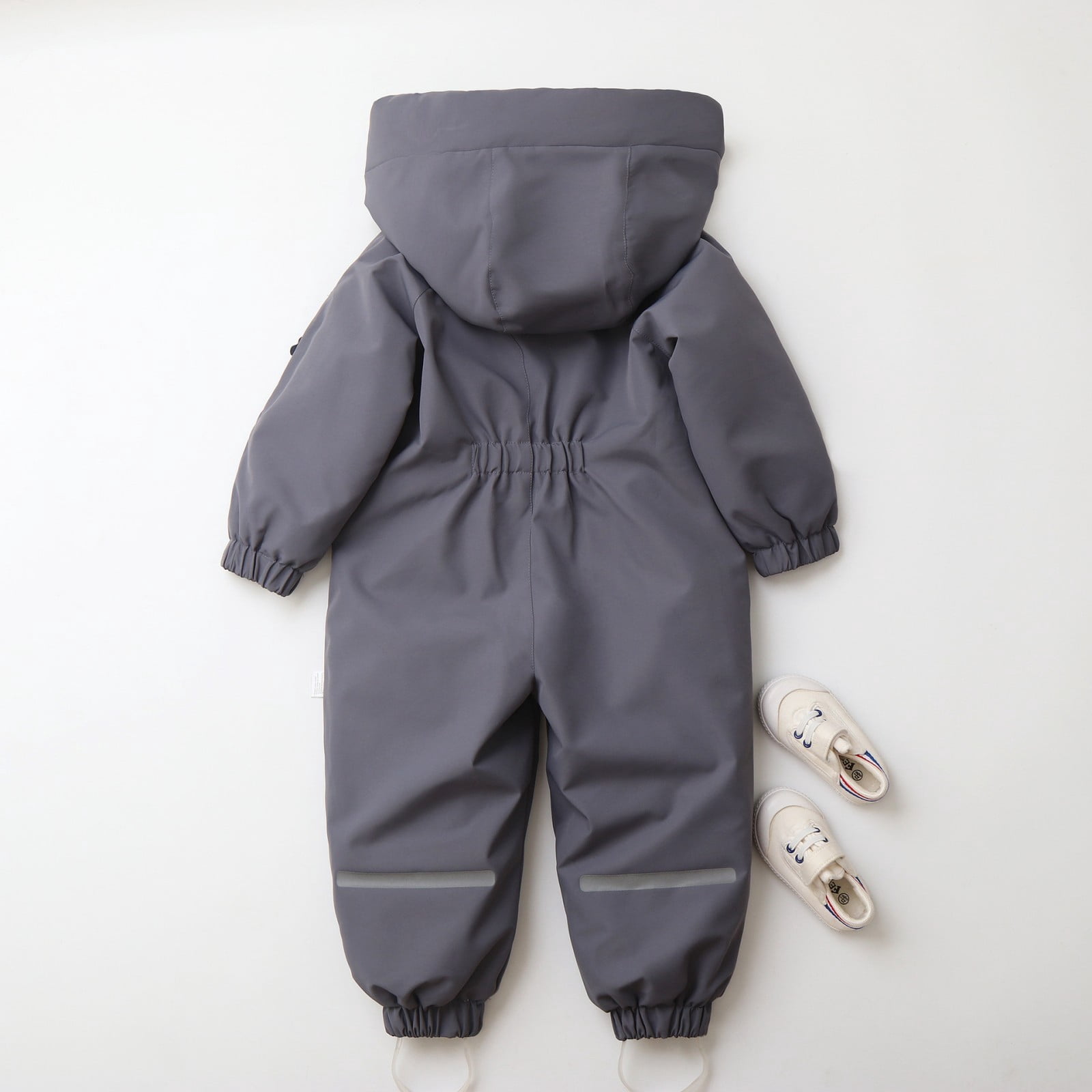 KAUOD Boys Girls One Piece Snowsuits Fleece-Lined Hooded Insulated Ski Jumpsuits Front Pockets Side Zipper Snowboard Suits