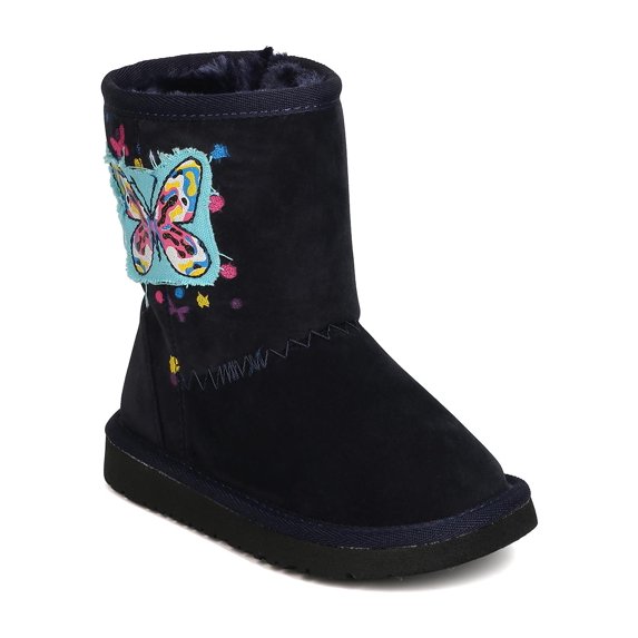New Girl Betani Sadie-1 Faux Suede Butterfly Fur Lined Winter Boot