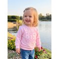 thumbnail image 6 of RUINIXCW Toddler Baby Girl Big Sister Sweatshirt Infant Baby Girl Fall Winter Outfit Applique Letters Embroidery Crewneck Long Sleeve Pullover Shirt Top, 6 of 9