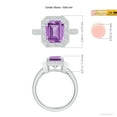 thumbnail image 4 of ANGARA Natural 2.9 Ct. Amethyst with Diamond Halo Engagement Ring in 14K White Gold for Women (Ring Size: 3.5), 4 of 9