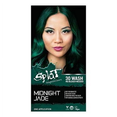 Splat Rebellious Colors 30 Wash Hair Color Kit, Midnight Jade, 6 Oz, 3 Pack