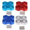 thumbnail image 4 of Ounissouiy RCGOFFLOW rueda de montaje hexagonal pieza de coche RC adaptador fuerte para 1/10 ECX AMP Monster Trucks RC pieza de actualización Kits de construcción modelo Rojo, 4 of 6