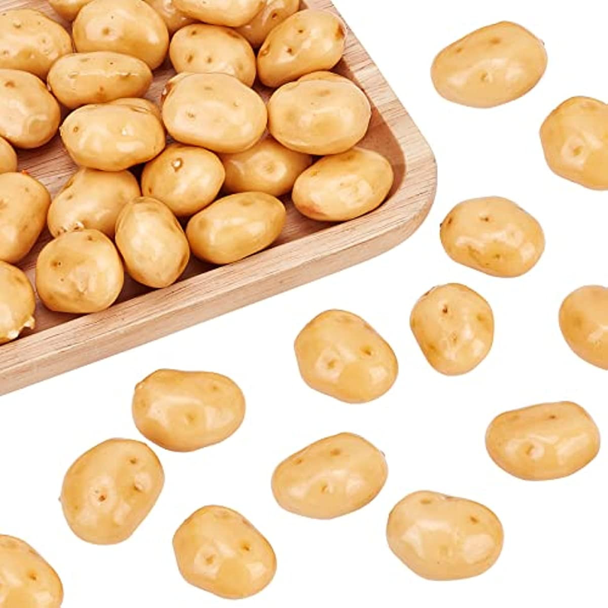 20Pcs Mini Artificial Potatoes Lifelike Fake Potato Simulation Mini