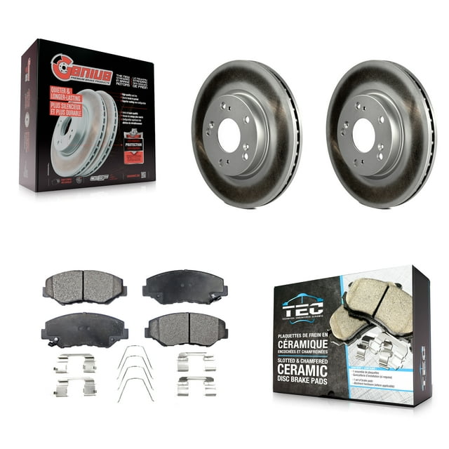 Transit Auto Front Coated Disc Brake Rotors and Ceramic Pads Kit for Car 2013 Acura ILX 2.0L KGT-100511