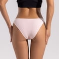 thumbnail image 4 of Lunuaoe Women's Low Waist Cheeky Panties, Skin-Friendly Cotton Crotch Underwear, Breathable Solid Color Briefs, 4 of 8