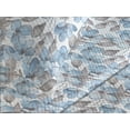 thumbnail image 3 of Ambesonne Blue Floral Quilted Coverlet 3 Pcs, Retro Delicate Petals, Queen Size, Taupe and Off White, 3 of 4