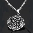 thumbnail image 4 of Vintage Men s Celtic Tree of Life Viking Rune Amulet Hollow Necklace Pendant Creative Personality Odin Triangle Luxury Fashion, 4 of 4