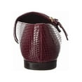 thumbnail image 3 of M by Bruno Magli Melia Snake-Embossed Leather Flat, 9, Red, 3 of 5