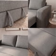 thumbnail image 4 of Sofá Cama Reclinable Matrimonial Easy Living Livorno Gris de 3 posiciones con cojines, estructura de madera de pino y tapizado en tela poliéster, 4 of 6