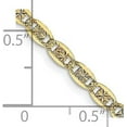 thumbnail image 5 of Solid Gold 14K 3mm Tri-color Pav Valentino with Lobster Lock Chain - 26", 5 of 9