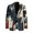 Abstract Brushstroke Pattern, variant on Slim Fit Single Button Blazer Jacket with Neon Tropical Print, Polyester Lightweight Long Sleeve Coat for Business and Formal Prom