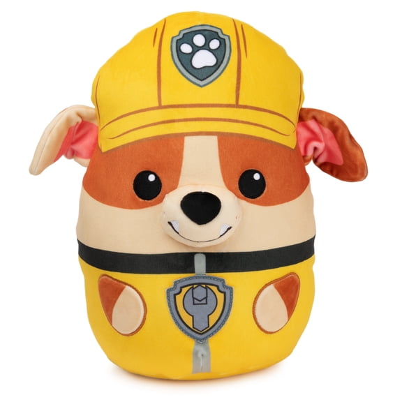 Paw Patrol Rubble Squish Plush, Official Toy from The Hit Cartoon, Squishy Stuffed Animal for Ages 1 and Up, 12”