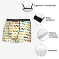 thumbnail image 6 of Balery Colorful Mustache Men's Boxer Briefs, Soft and Breathable Cotton Underwear with nylon Waistband-Small, 6 of 9