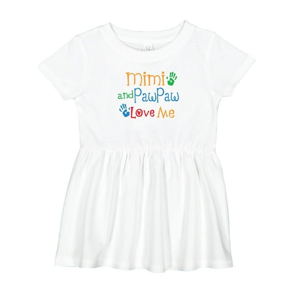 Inktastic Mimi and Pawpaw Love Me Girls Baby Dress