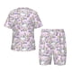 thumbnail image 1 of Balery Purple Rabbit Conjunto de Pijama Infantil de Manga Corta con Estampado – Ropa de Dormir de Algodón Suave-4X-Large, 1 of 6