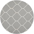 thumbnail image 4 of SAFAVIEH Dhurries Solomon Geometric Area Rug, Grey/Ivory, 2'6" x 4', 4 of 10
