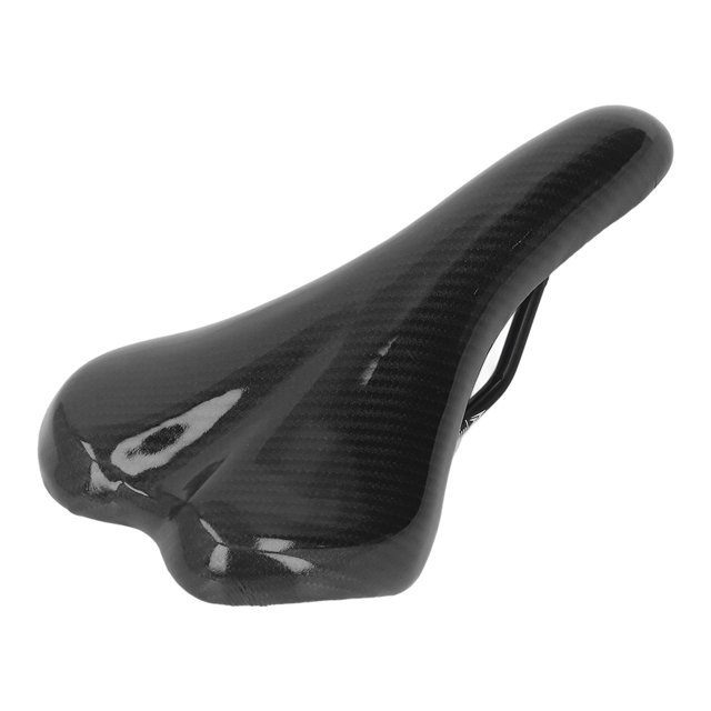 Cojín para bicicleta ANGGREK Sillín negro Transpirable Cuero de imitación de carbono
