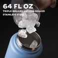 thumbnail image 6 of Swiss Tech 64oz Krug Stainless Steel Water Bottle Jug with Chug Cap and Silicone Boot, Blue, 6 of 14