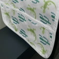 thumbnail image 3 of Exotic Microwave Oven Cover, Watercolor Pattern of Lizards and Cacti, Water Resistant Organizer with Pockets for Kitchen, 36" x 12", Sea Blue Lime Green, by Ambesonne, 3 of 4